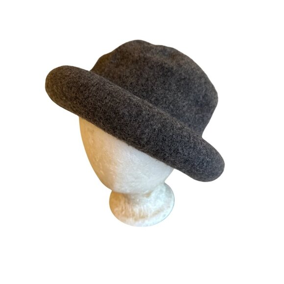 Vintage Betmar Gray Wool Felt Bucket Blossom Hat - Picture 1 of 6